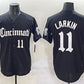 Cincinnati Reds #11 Barry Larkin Black 'Gothic Queen City Edition' Vapor Premier Limited Stitched Baseball Jersey