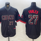 Cincinnati Reds #27 Jake Fraley Number Black 2023 City Connect Cool Base Stitched Baseball Jerseys