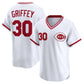 Cincinnati Reds #30 Ken Griffey Throwback Cooperstown Collection Limited Jersey - White Stitched Baseball Jerseys