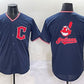 Cleveland Guardians Team Big Logo Navy 2025 Alternate Limited Stitched Baseball Jersey