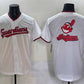Cleveland Guardians Team Big Logo White Home Limited Stitched Baseball Jersey