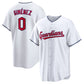 Cleveland Guardians #0 Andrés Giménez Home Replica Player Jersey - White Stitched Baseball Jersey