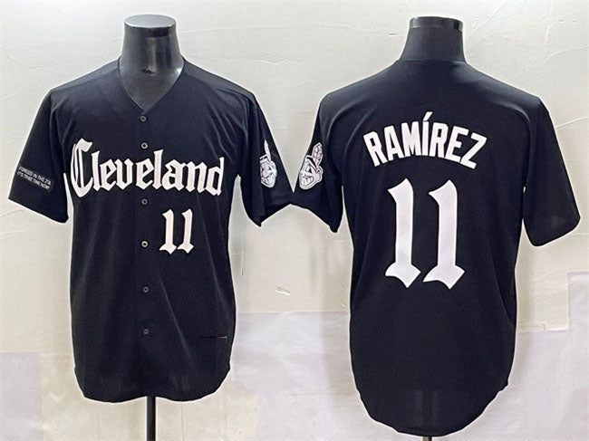 Cleveland Guardians #11 José Ramírez Black Gothic Vapor Premier Limited Stitched Baseball Jersey