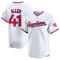 Cleveland Guardians #41 Carlos Santana White Home Limited Stitched Baseball Jersey
