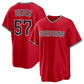 Cleveland Guardians #57 Shane Bieber Red Cool Base Stitched Baseball Jersey