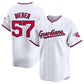 Cleveland Guardians #57 Shane Bieber White Home Limited Stitched Baseball Jersey