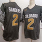 C.Buffaloes #2 Shedeur Sanders Black Gold With XII Patch FUSE Vapor Stitched American College Jerseys