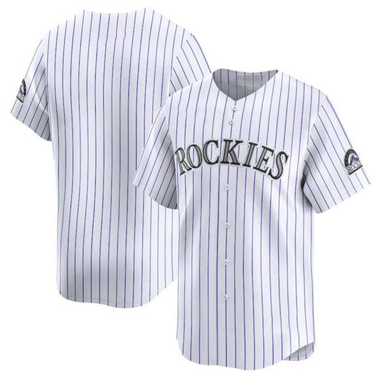 Colorado Rockies Blank White Home Limited Stitched Baseball Jersey