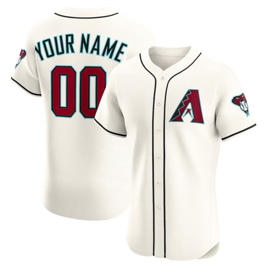 Custom Arizona Diamondbacks Home Elite Jersey - Cream Stitched Baseball Jersey