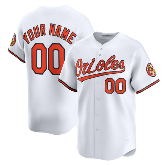 Custom Baltimore Orioles Home Limited Jersey – White Stitched Baseball Jersey