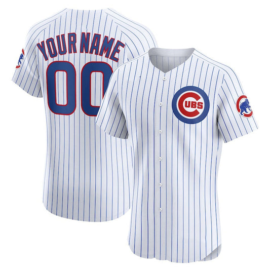 Custom Chicago Cubs Home Elite Jersey – White Baseball Jerseys