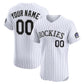 Custom Colorado Rockies Home Elite Jersey – White Baseball Jerseys