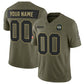 Custom GB.Packers Active Player Olive 2025 F.U.S.E. Salute to Service Limited Football Stitched Jersey