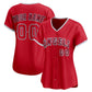 Custom Los Angeles Angels Alternate Limited Jersey - Red Stitched Baseball Jersey