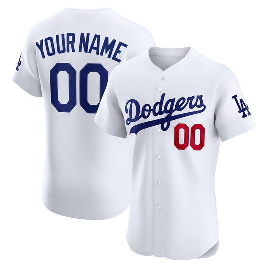 Custom Los Angeles Dodgers Home Elite Jersey – White Stitched Baseball Jersey
