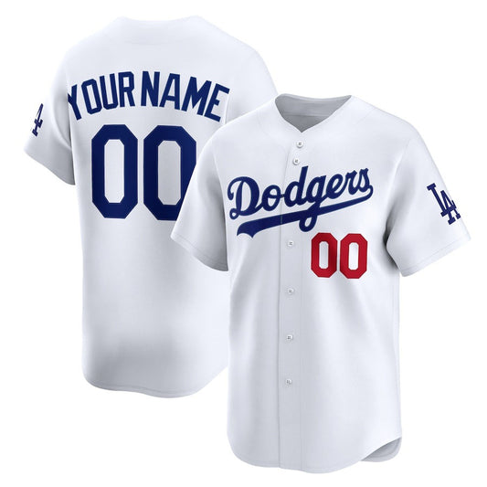 Custom Los Angeles Dodgers Home Limited Jersey – White Stitched Baseball Jersey