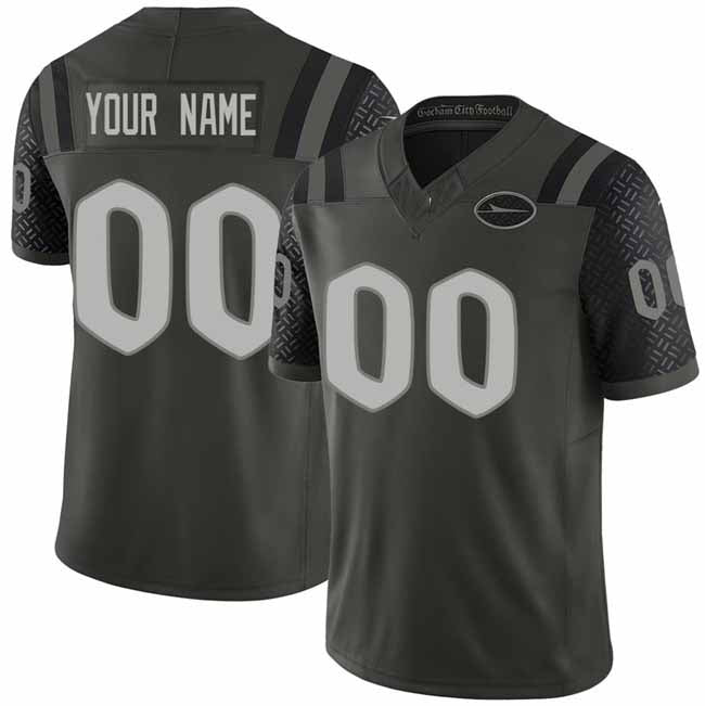 Custom NY.Jets Active Player Black 2025 F.U.S.E. “Rivalries” Vapor Limited Football Stitched Jersey