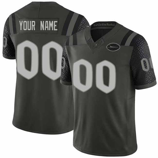 Custom NY.Jets Active Player Black 2025 F.U.S.E. “Rivalries” Vapor Limited Football Stitched Jersey