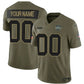 Custom NY.Jets Active Player Olive 2025 F.U.S.E. Salute to Service Limited Stitched Football Jersey
