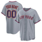 Custom New York Mets Away Jersey4u 2.0 Jersey – Gray Stitched Baseball Jersey