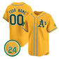 Custom Oakland Athletics Active Player Gold Rickey Henderson Patch Vapor Premier Limited Stitched Baseball Jersey