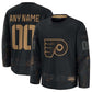 Custom P.Flyers Fanatics 2024 Military Appreciation Personalized Long Sleeve Practice Jersey - Black Stitched American Hockey Jerseys