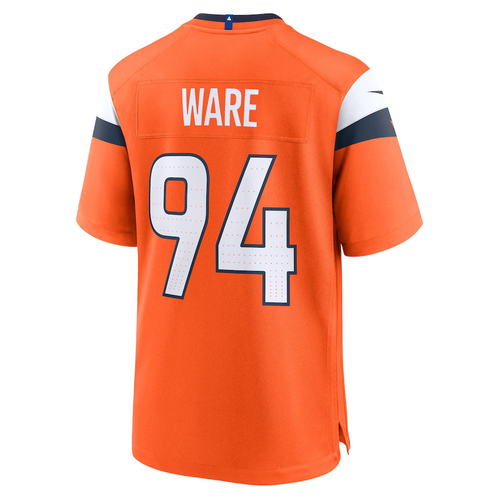 D.Broncos #94 DeMarcus Ware Orange Team Retired Game Stitched American Football Jerseys