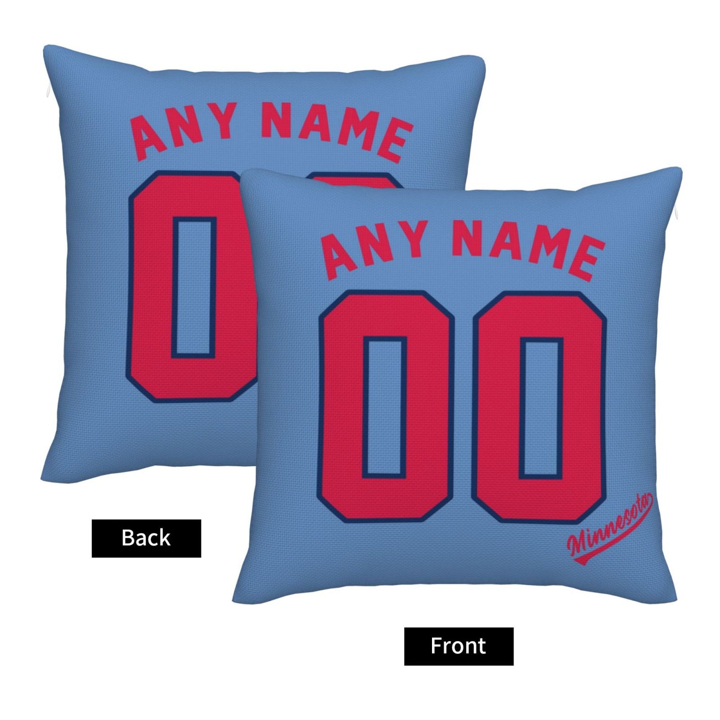 Custom Minnesota Twins Pillow Decorative Throw Pillow Case - Print Personalized Football Team Fans Name & Number Birthday Gift Football Pillows
