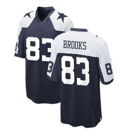 D.Cowboys #83 Jalen Brooks Alternate Game Jersey - Navy Stitched American Football Jerseys