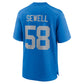D.Lions #58 Penei Sewell Blue Alternate Game Stitched American Football Jerseys