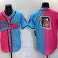 Detroit Tigers Team Big Logo Pink Blue Limited Stitched Baseball Jersey
