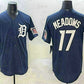 Detroit Tigers #17 Parker Meadows Navy With Patch Cool Base Stitched Baseball Jerseys