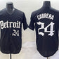 Detroit Tigers #24 Miguel Cabrera Black 'Motor Gothic Edition' Vapor Premier Limited Stitched Baseball Jersey