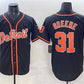 Detroit Tigers #31 Riley Greene Black With Patch Cool Base Stitched Baseball Jersey