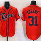 Detroit Tigers #31 Riley Greene Orange With Patch Cool Base Stitched Baseball Jersey