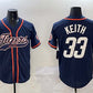 Detroit Tigers #33 Colt Keith Navy With Patch Cool Base Stitched Baseball Jersey