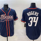 Detroit Tigers #34 Jake Rogers Navy With Patch Cool Base Stitched Baseball Jersey