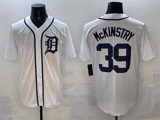 Detroit Tigers #39 Zach McKinstry White Cool Base Stitched Baseball Jersey