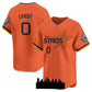 Houston Astros #0 Orbit Orange 2025 City Connect Limited Stitched Baseball Jersey