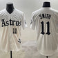 Houston Astros #11 Cam Smith White Gothic 'Houston Born Barrio Raised' Limited Stitched Baseball Jersey