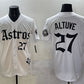 Houston Astros #27 Jose Altuve White Gothic 'Houston Born Barrio Raised' Limited Stitched Baseball Jersey
