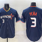 Houston Astros #3 Jeremy Pena Navy 2025 City Connect With Texas Patch Limited Stitched Baseball Jersey