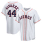 Houston Astros #44 Yordan Álvarez Home Replica Player Jersey - White Stitched Baseball Jersey