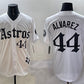Houston Astros #44 Yordan Alvarez White Gothic 'Houston Born Barrio Raised' Limited Stitched Baseball Jersey