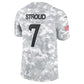Custom H.Texans #7 C.J. Stroud Arctic Camo 2024 Salute to Service Limited Stitched American Football Jerseys