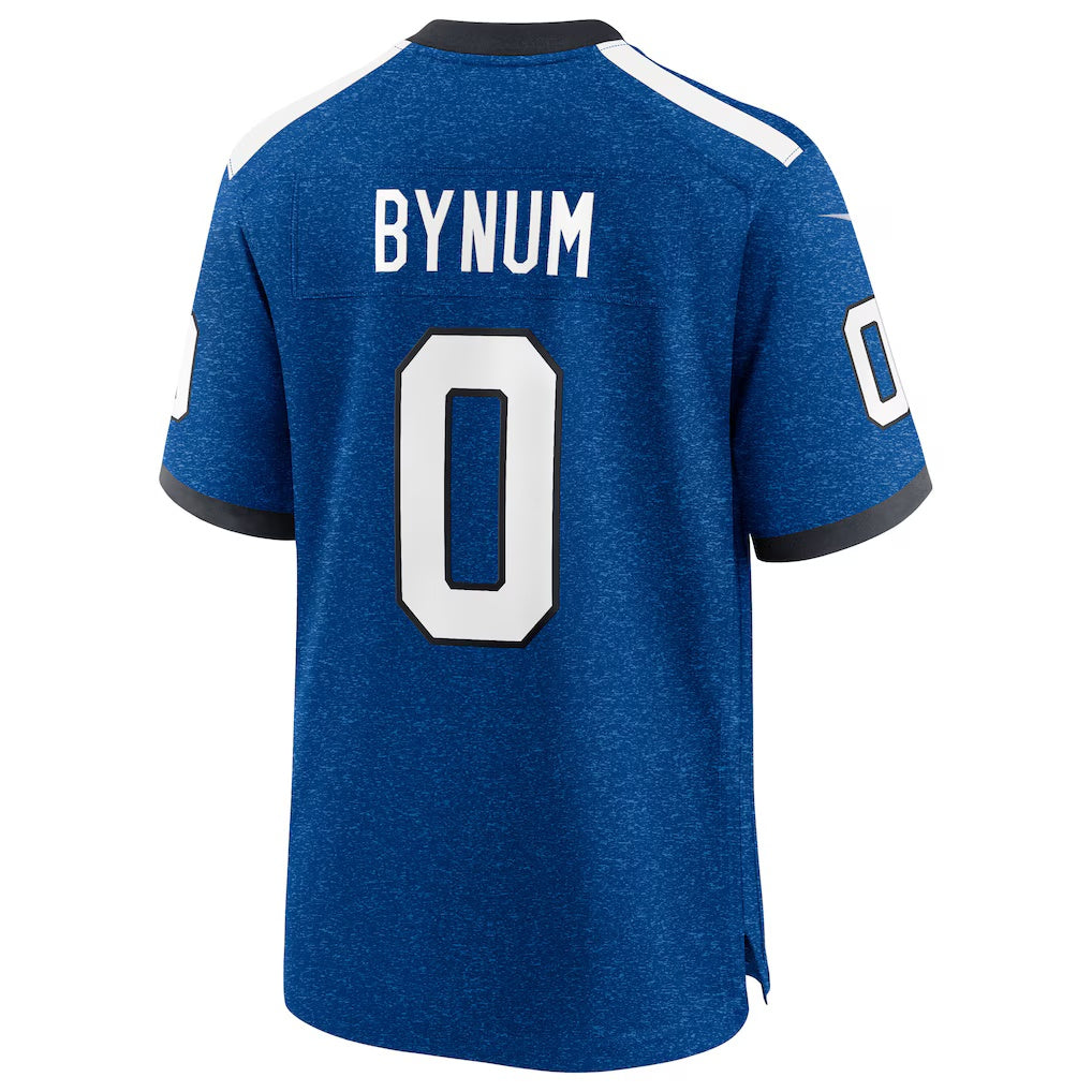 IN.Colts #0 Camryn Bynum Heather Royal Alternate 2 Indiana Nights Game Stitched American Football Jerseys