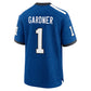 IN.Colts #1 Ahmad Sauce Gardner Heather Royal Alternate 2 Indiana Nights Game Stitched American Football Jerseys