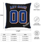 Custom New York Mets Pillow Decorative Throw Pillow Case - Print Personalized Football Team Fans Name & Number Birthday Gift Football Pillows