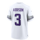 MN.Vikings #3 Jordan Addison Alternate Game Player Jersey - White American Football Jerseys