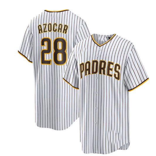 San Diego Padres #28 José Azocar Home Replica Player Jersey - White Baseball Jerseys